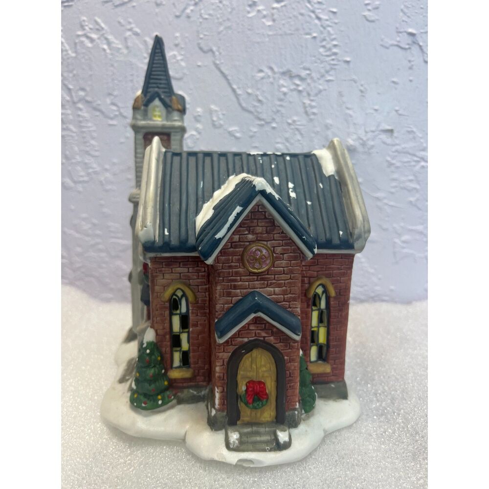 Holiday Village Church Lighted Ceramic